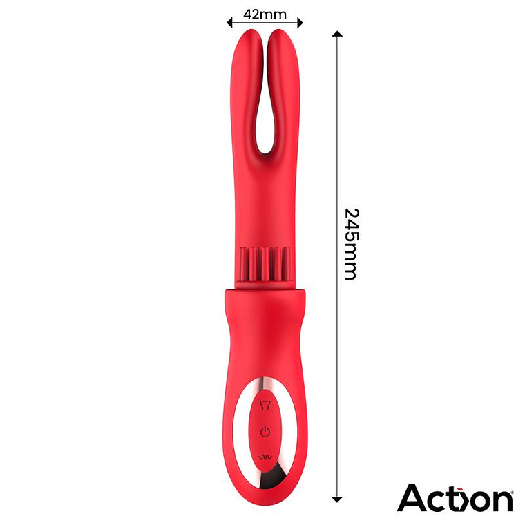 Vibrador Bilma Triple Action 4 Motores com Escovação Clitorial e Movimentos Alternados 9