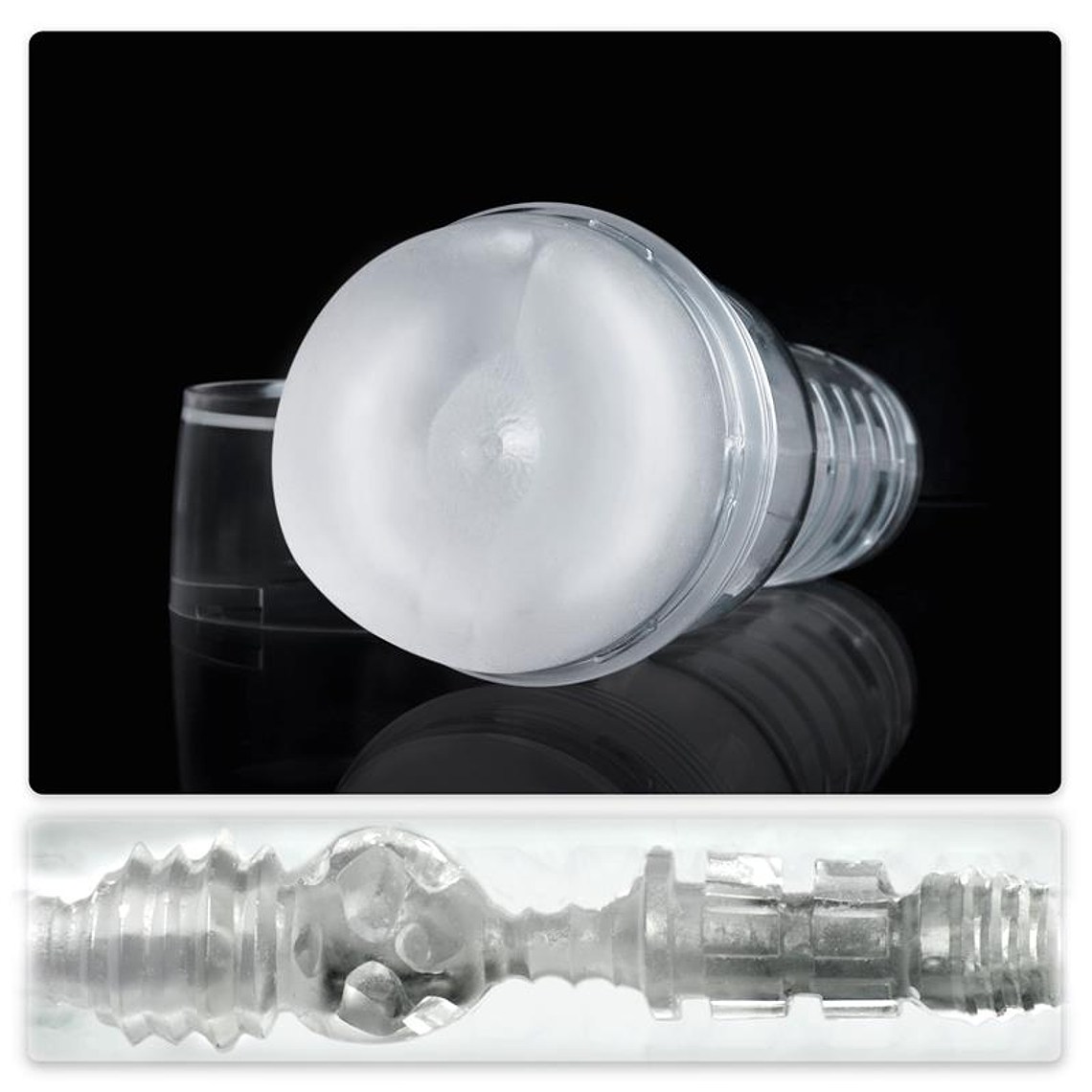 Masturbateur anal transparent Fleshlight Ice Butt Crystal 1