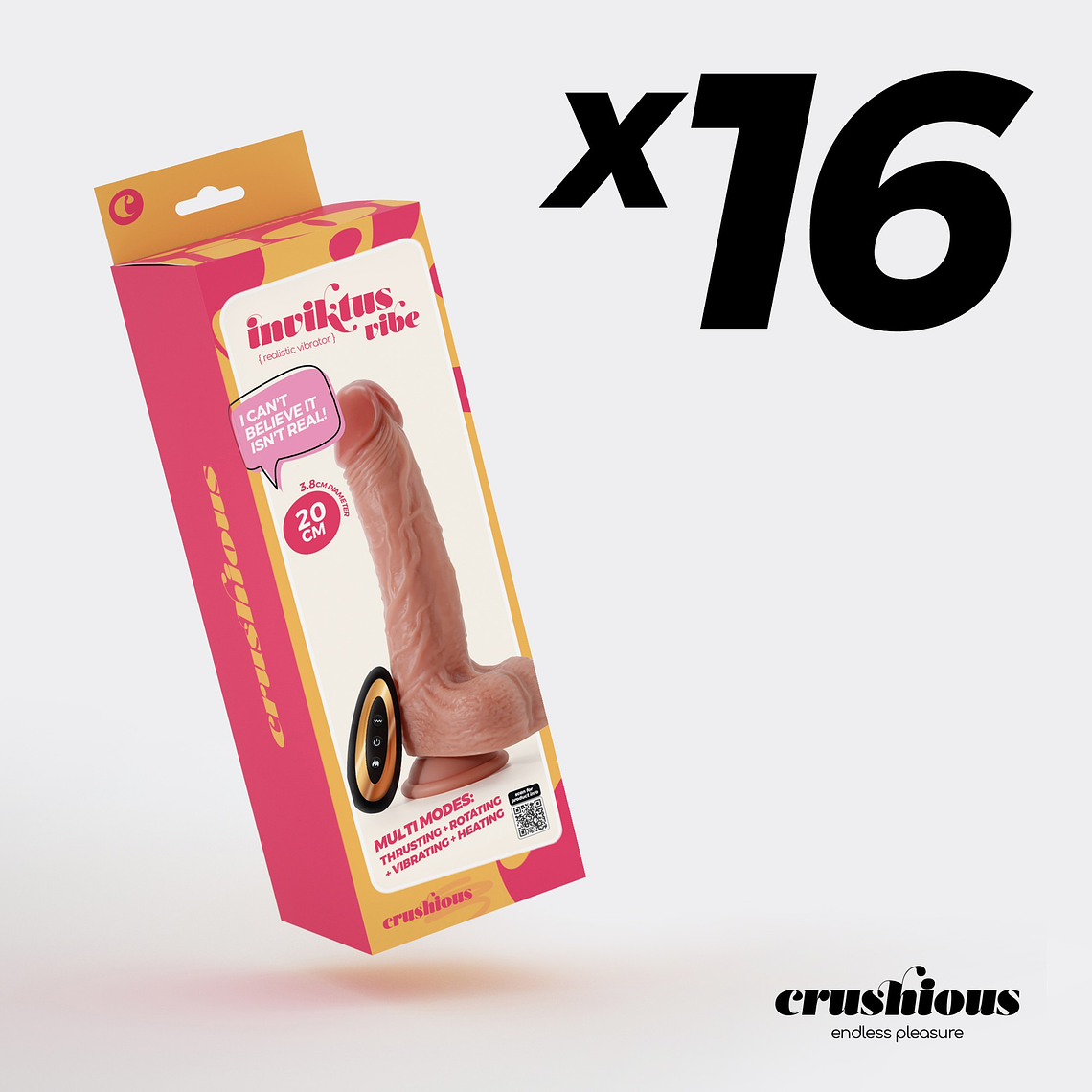 Pack 16 Vibrador de Silicone Líquido Crushious | Inviktus Vibe 7,5