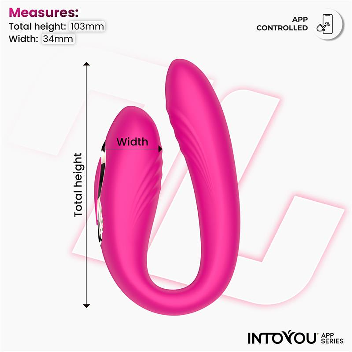 Couple's Vibrator with Intoyou Country App | 10 Oscillations + 10 Vibrations 9