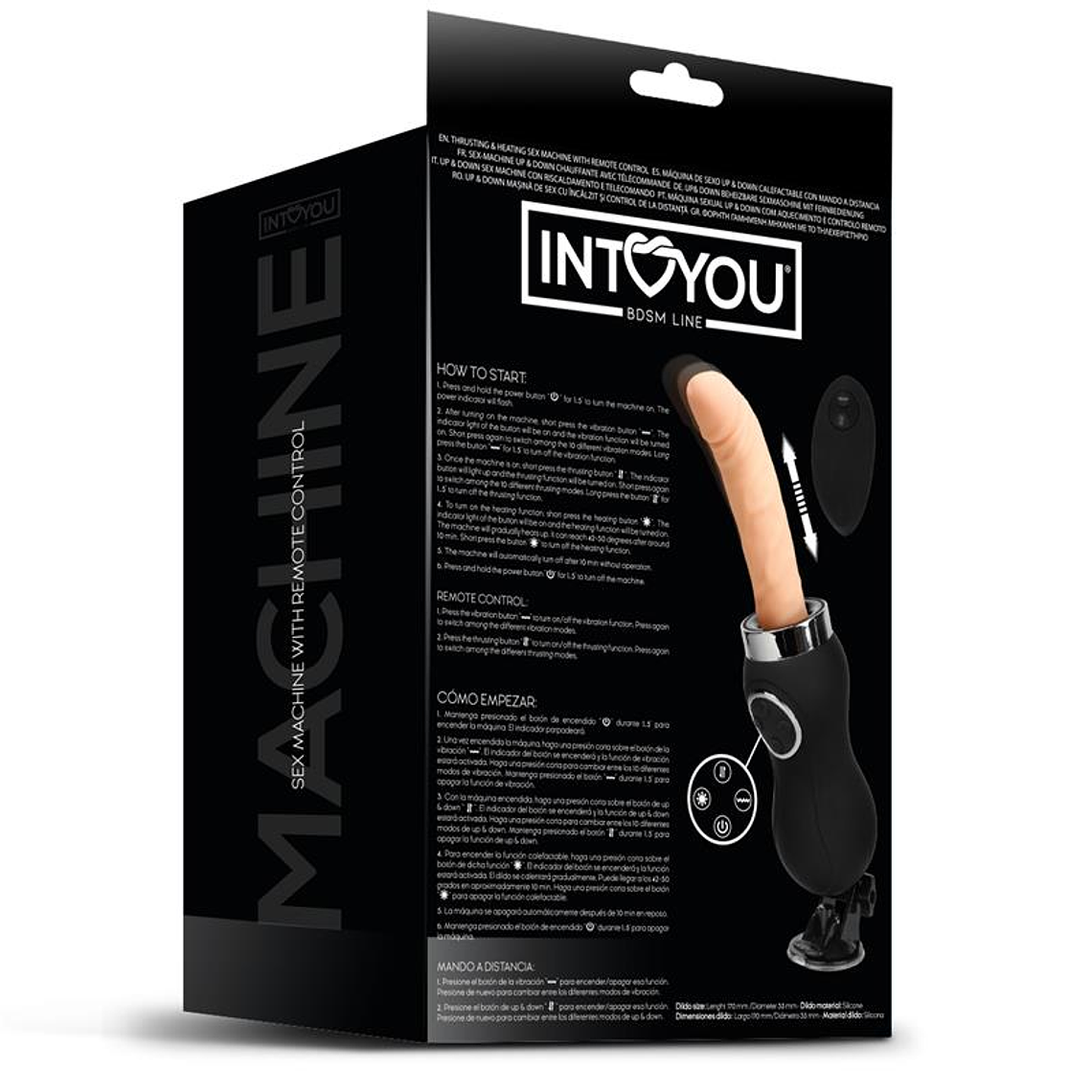Máquina sexual BDSM Intoyou | 10 pulsos, 10 vibraciones, calentamiento 7