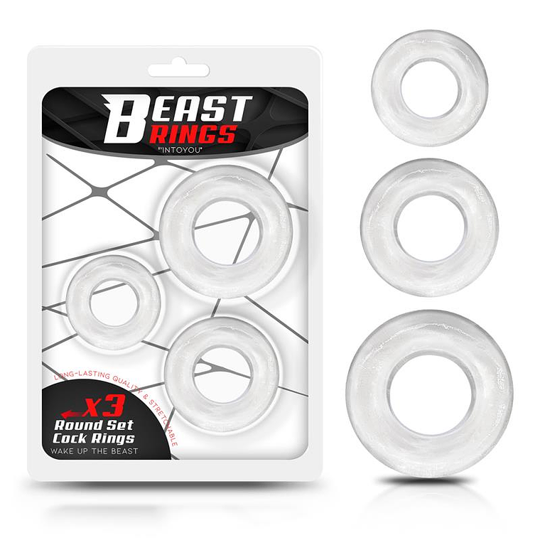 Anéis Penianos Flexíveis Beast Rings | 3 Tamanhos Transparentes 1