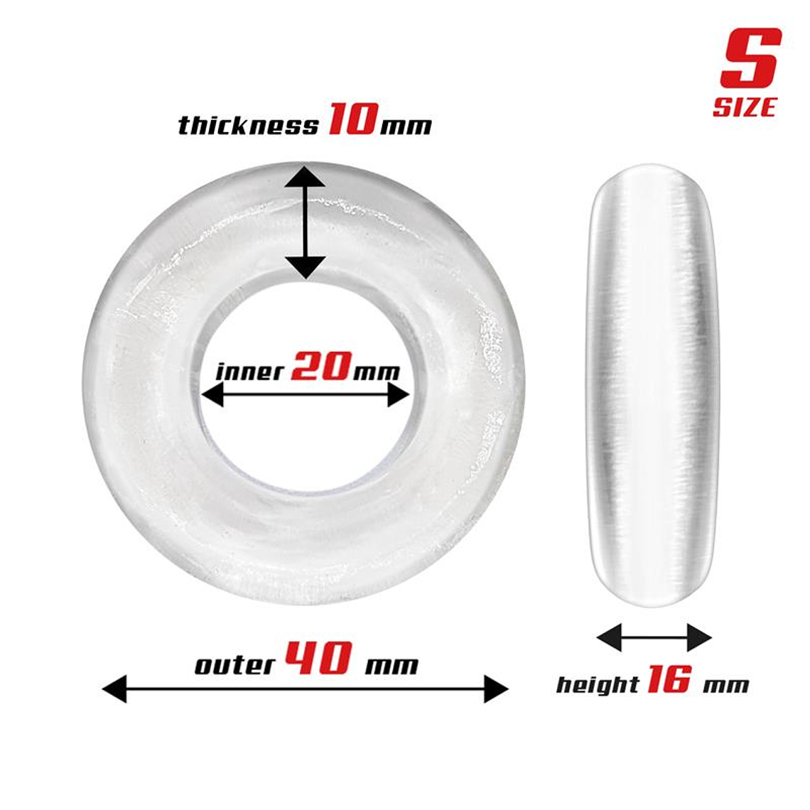 Anéis Penianos Flexíveis Beast Rings | 3 Tamanhos Transparentes 2