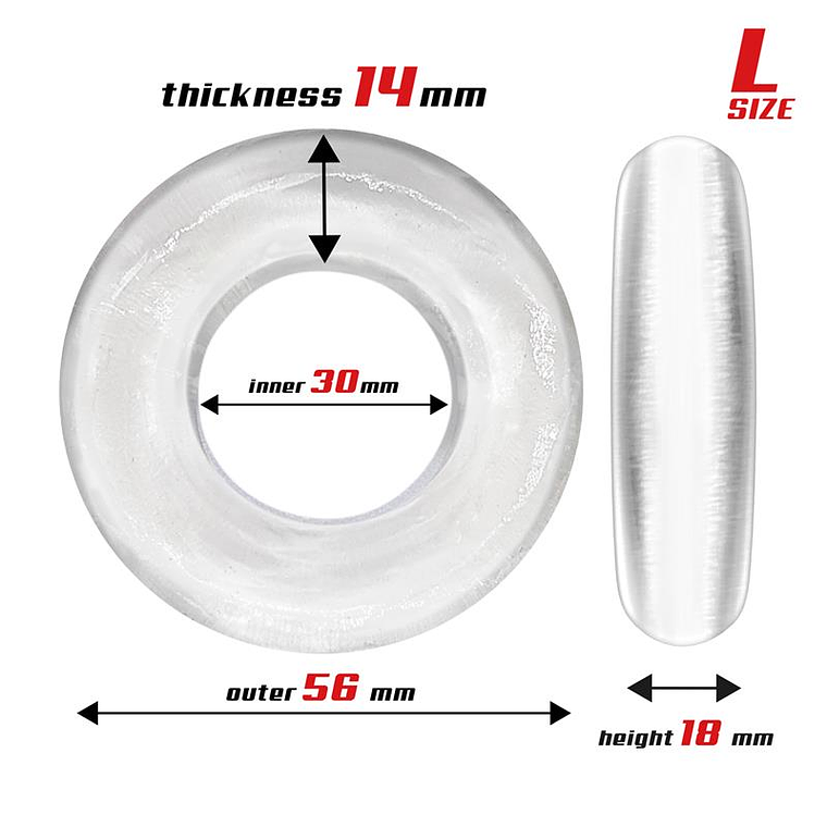 Anéis Penianos Flexíveis Beast Rings | 3 Tamanhos Transparentes 4