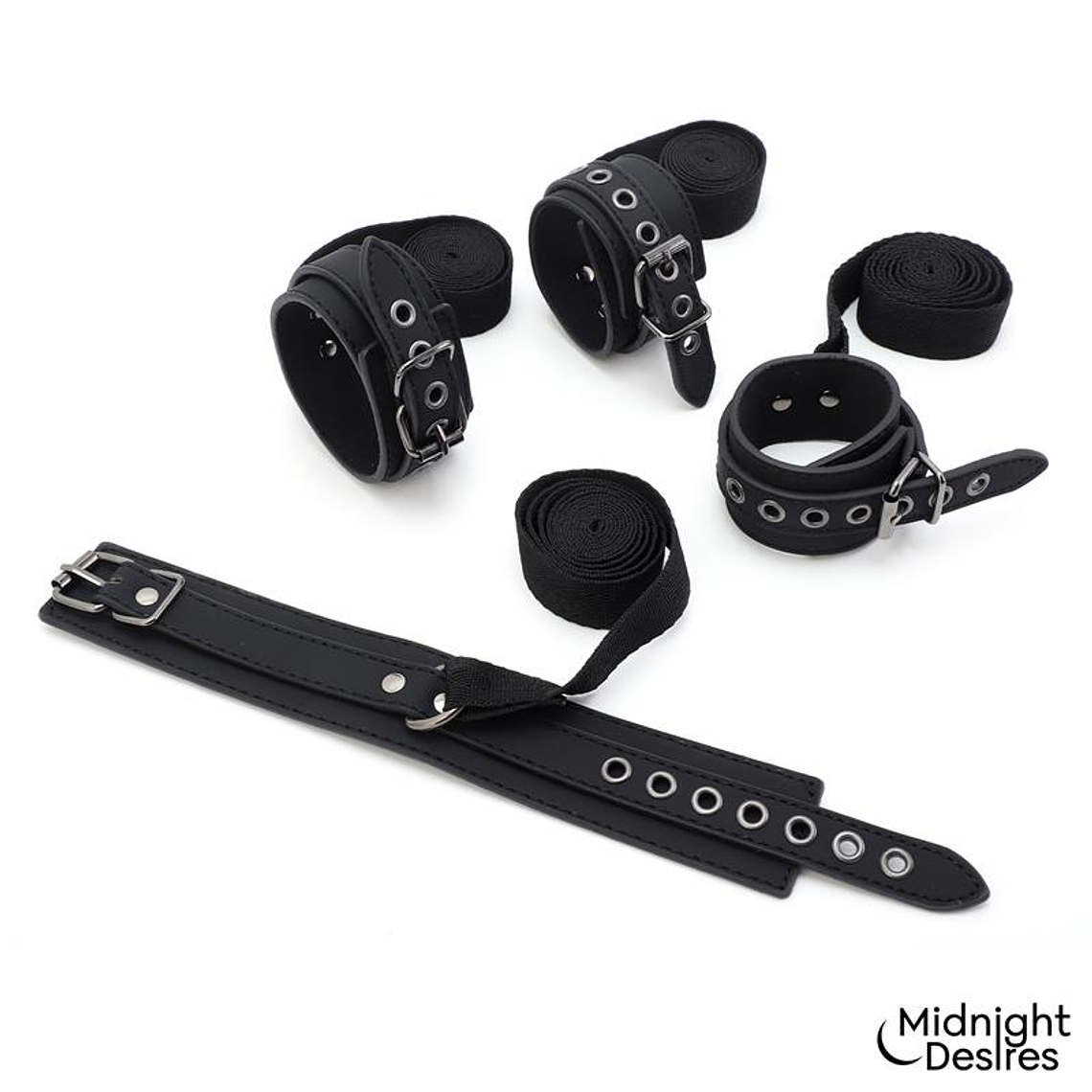 Kit Bondage com Venda e Pena Midnight Desires | 4 Algemas Ajustáveis 5