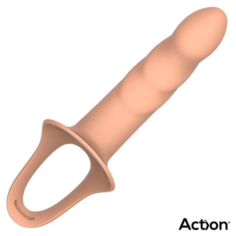 Arnês com Dildo Oco Action | Tamanho S 14,5cm Ponta Sólida 6