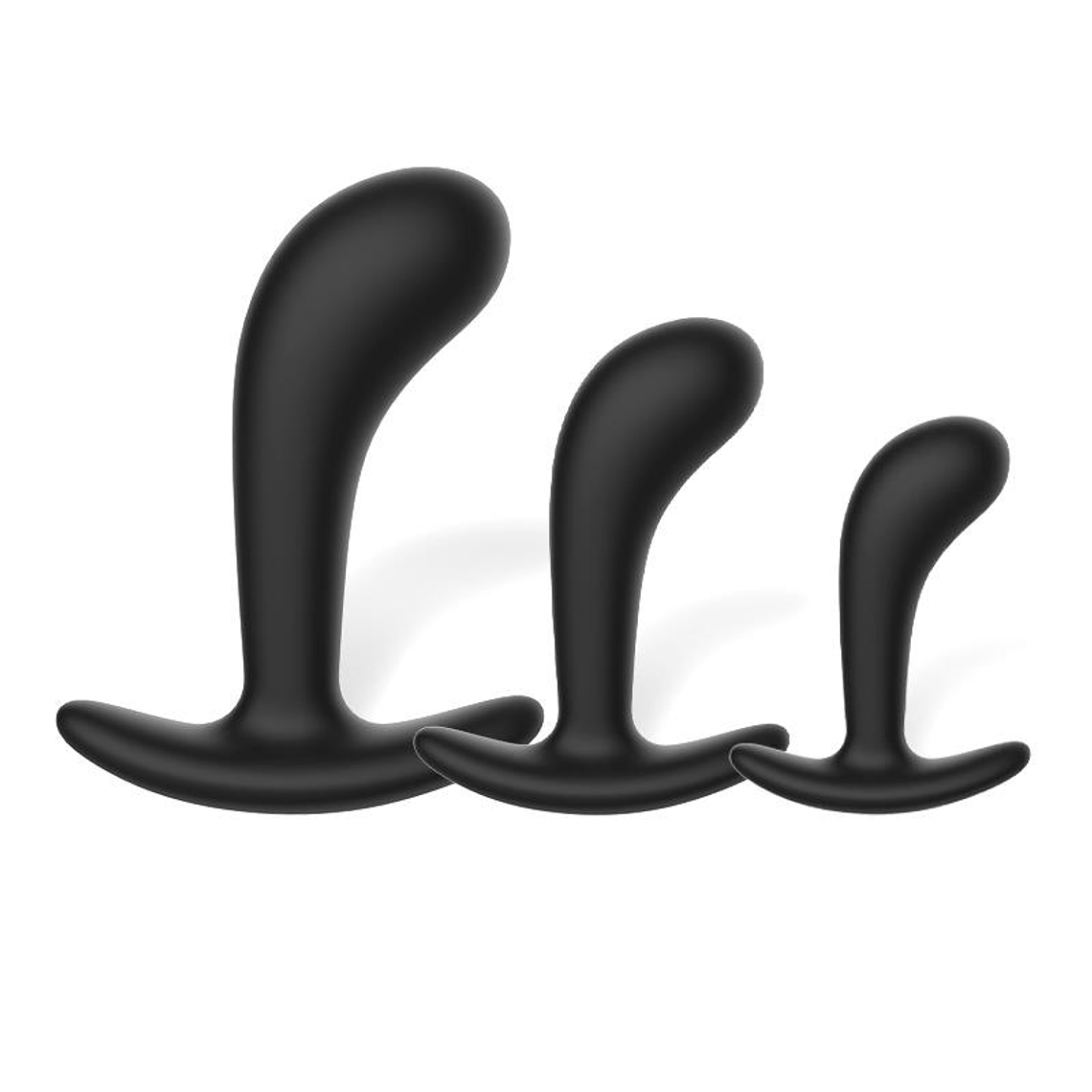 Massageador Prostático Set 3 Tamanhos | Treinador Ponto P Curvo 2