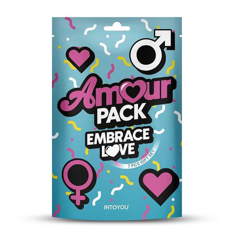 Kit Jogos Sensuais Amour Pack Embrace Love | 7 Peças Roxo e Vermelho 2