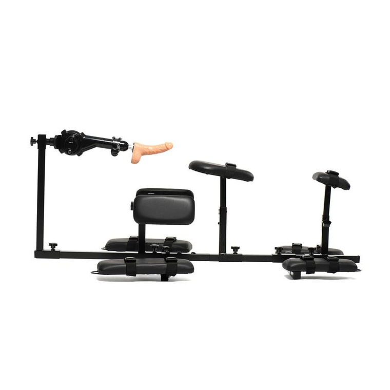 Paliçada Bondage Horizontal com Sex Machine | Ajustável Aço 8