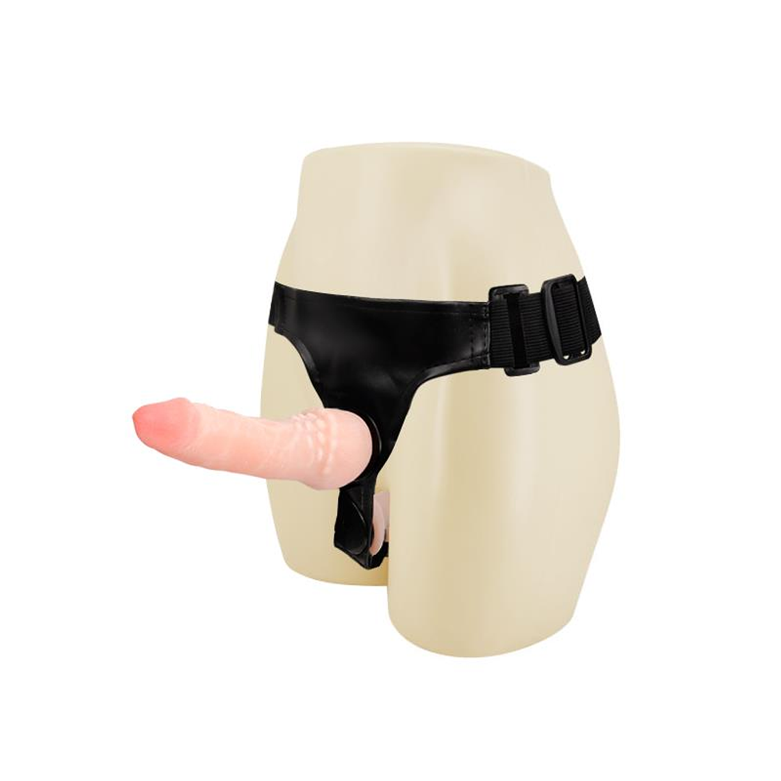 Harnais de double pénétration Flesh | Godemiché externe de 16,5 cm et godemiché interne de 11 cm 2