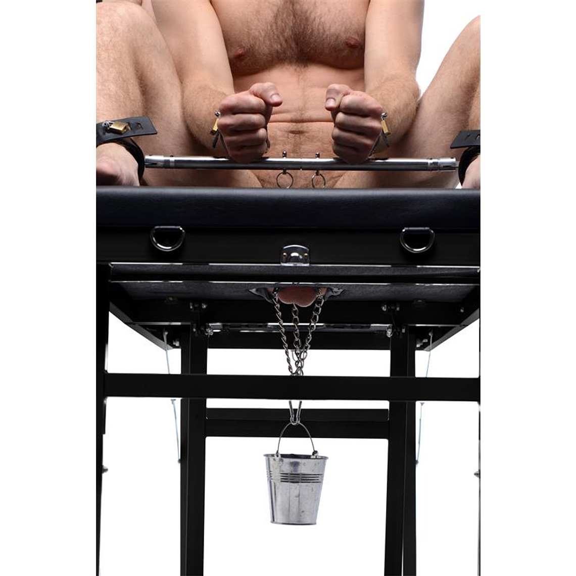 Extreme Bondage Table | Padded Face and Groin Holes with 20 Rings 6