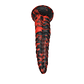 Dildo Cauda de Escorpião Stinger | 37cm Silicone Vermelho Preto - Thumbnail 4