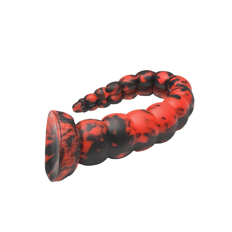 Dildo Cauda de Escorpião Stinger | 37cm Silicone Vermelho Preto 5