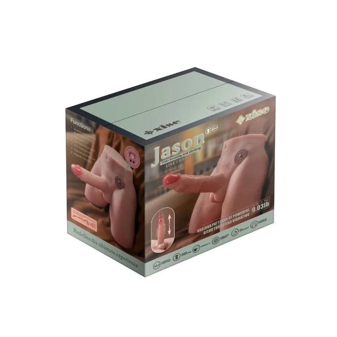 Torso Masturbador Realista Jason | 4.1kg com Impulso e Vibração 13