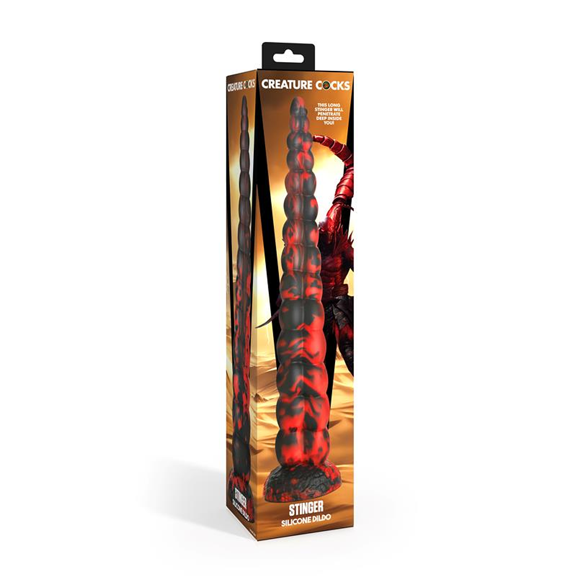 Dildo Cauda de Escorpião Stinger | 37cm Silicone Vermelho Preto 12