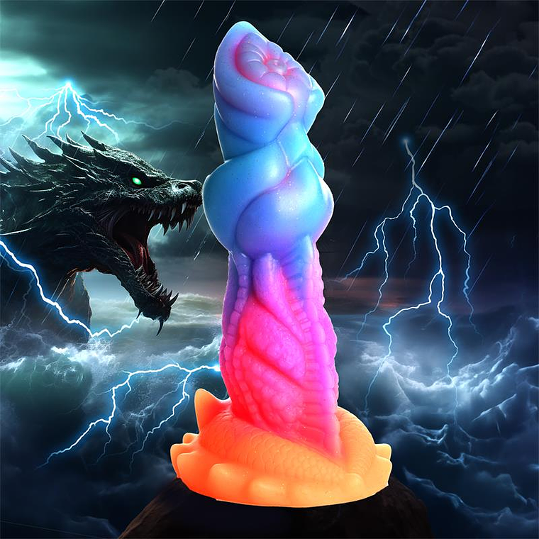 Dildo Monstro Marinho Brilhante | Silicone com Glitter 19cm 16