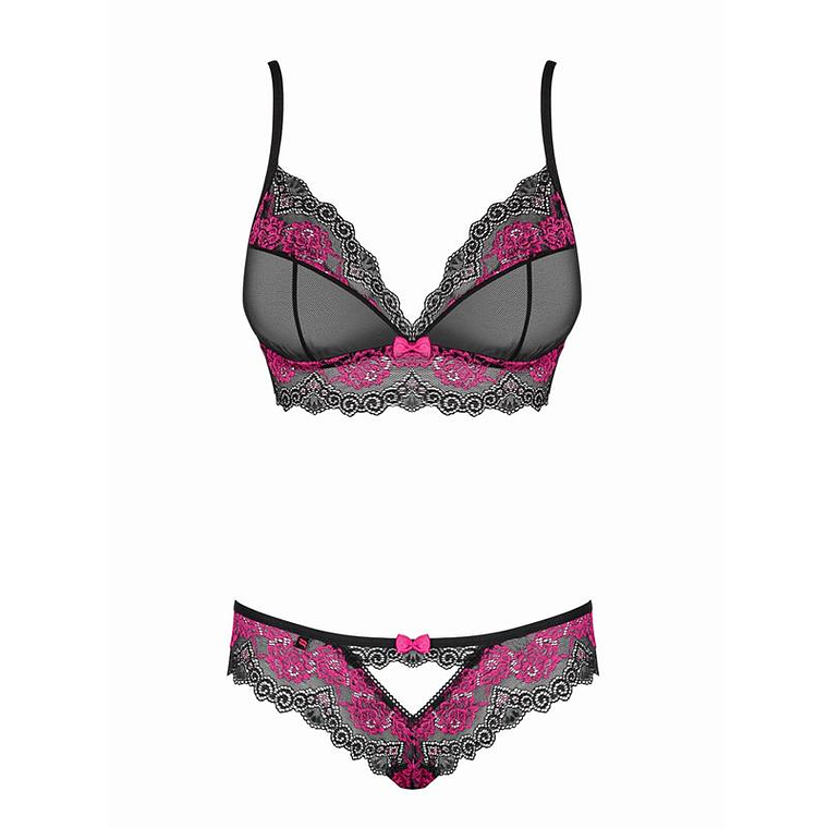 Conjunto de Lingerie Renda 2 Peças | Sutiã e Tanga Ajustável XS-XL 3
