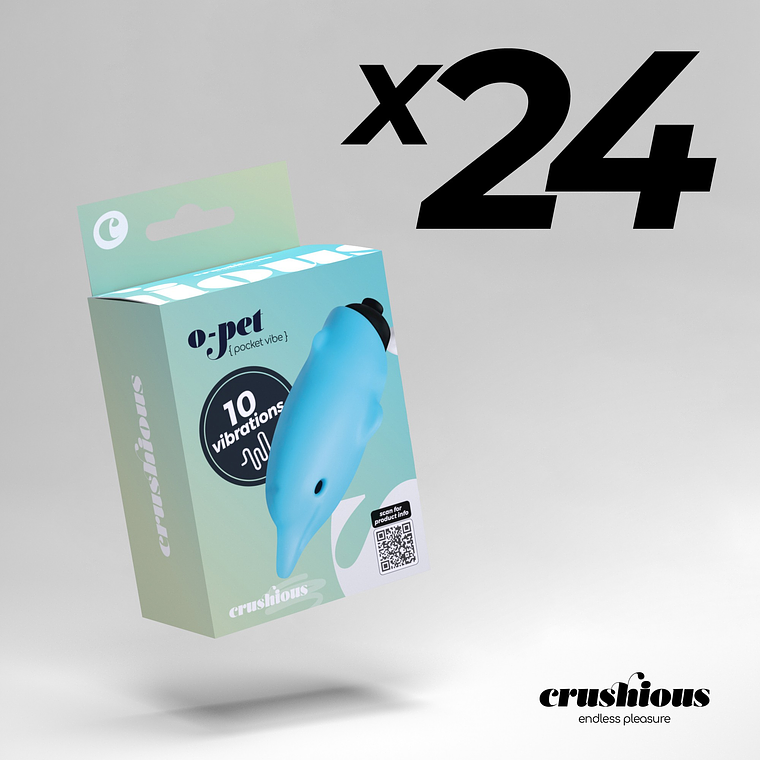 Pack 24 Vibrador em Forma de Golfinho O-Pet | 10 Vibrações Azul 1