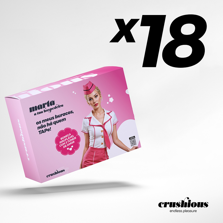 Pack 18 Boneca Insuflável Realista Marta | Loira 1,55m 3 Pontos Crushious 1