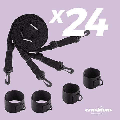 Pack 24 Restrições de Cama Bondage Crushious | Universal Ajustável