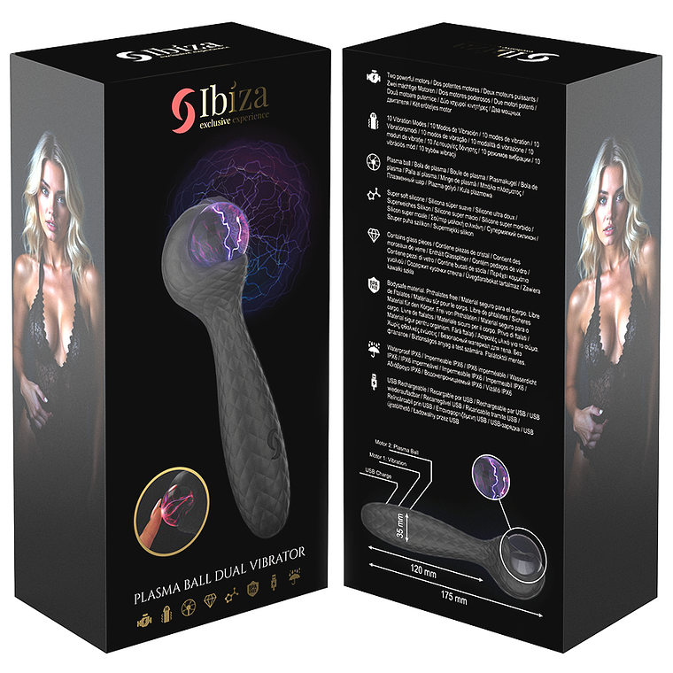 Vibrador com Bola de Plasma IBIZA | 2 Motores 10 Modos IPX6 7