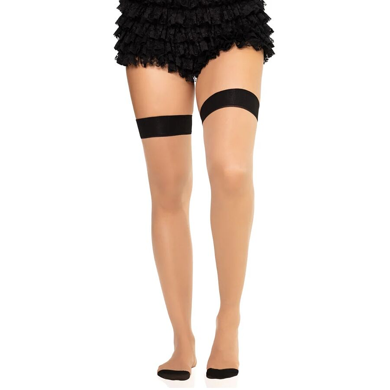 Meias com Costura Traseira Leg Avenue | Spandex Pretas Cintura Alta 3