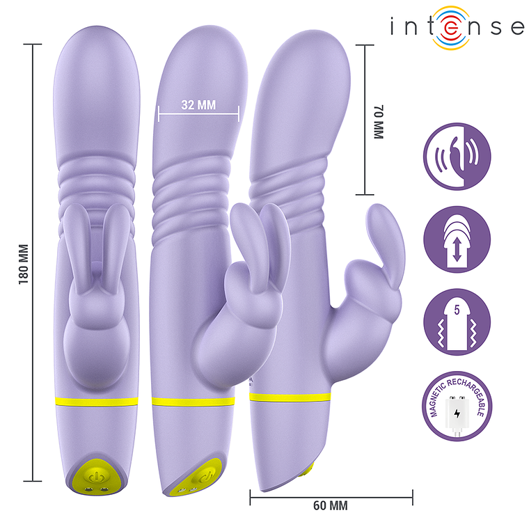Vibrador Rabbit com Impulso INTENSE Helen | 5 Vibrações Recarregável 6