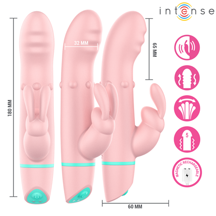 Vibrador Rabbit com Impulso INTENSE Helen | 5 Vibrações Recarregável 8
