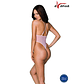 Body de Tule Rosa Pamela | Laços Renda Branca Alças Ajustáveis S-XXXL - thumbnail 2