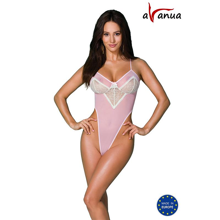Body de Tule Rosa Pamela | Laços Renda Branca Alças Ajustáveis S-XXXL 1