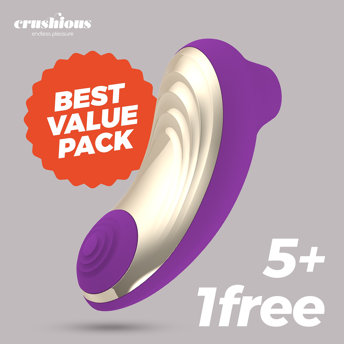 Pack 5+1 gratis: Estimulador de clítoris Supernova Crushious | 8+8 modos 2