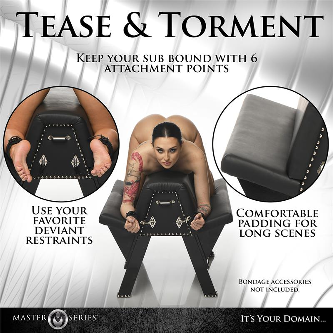 Bondage Master Series Bareback Bench | 6 Points 300kg 7