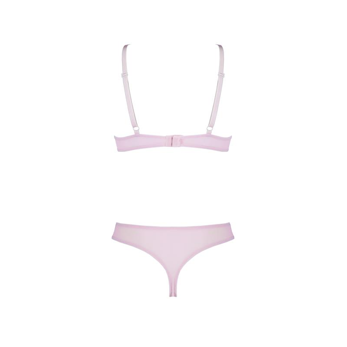 Ensemble de lingerie Pamela Pink | Body en tulle avec nœuds 3