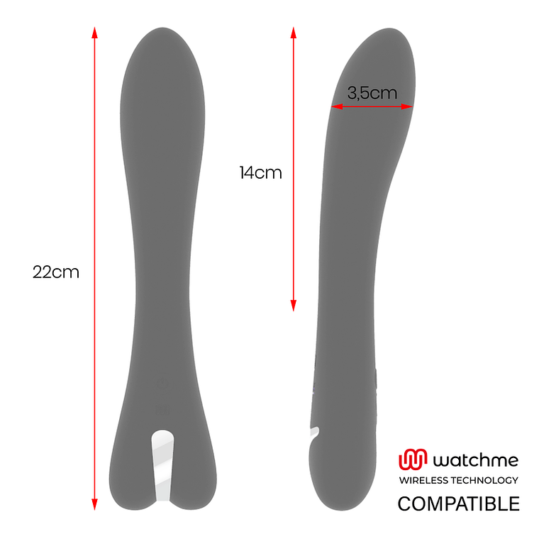 Vibrator with WatchMe BRILLY GLAM RYAN | 10 Programs 22cm 5