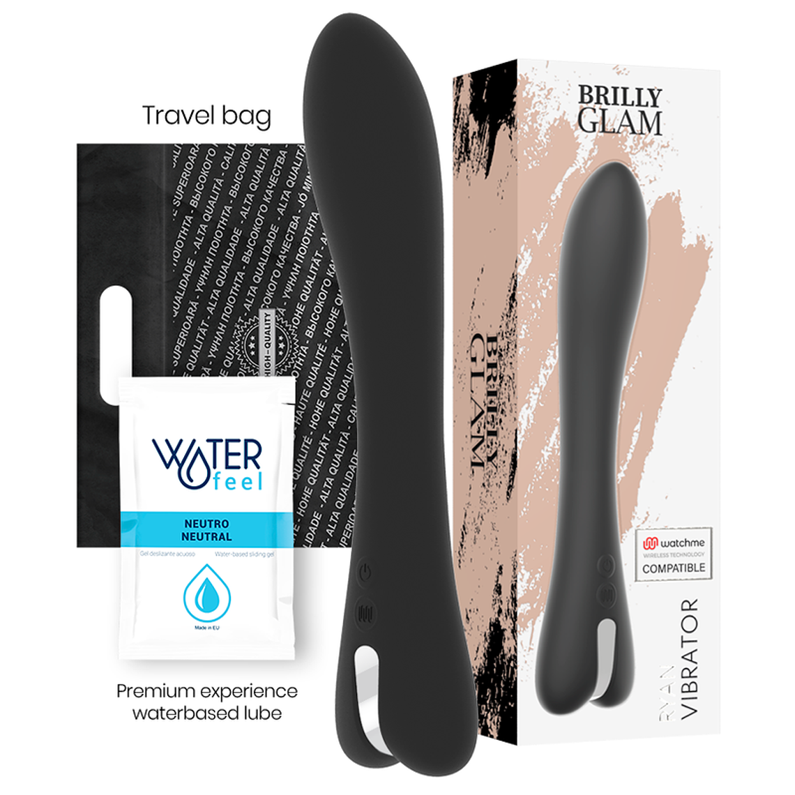 Vibrator with WatchMe BRILLY GLAM RYAN | 10 Programs 22cm 8