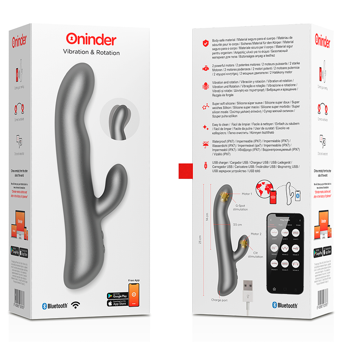 Vibrador Rabbit com App ONINDER OSLO | Rotação e Vibração 7