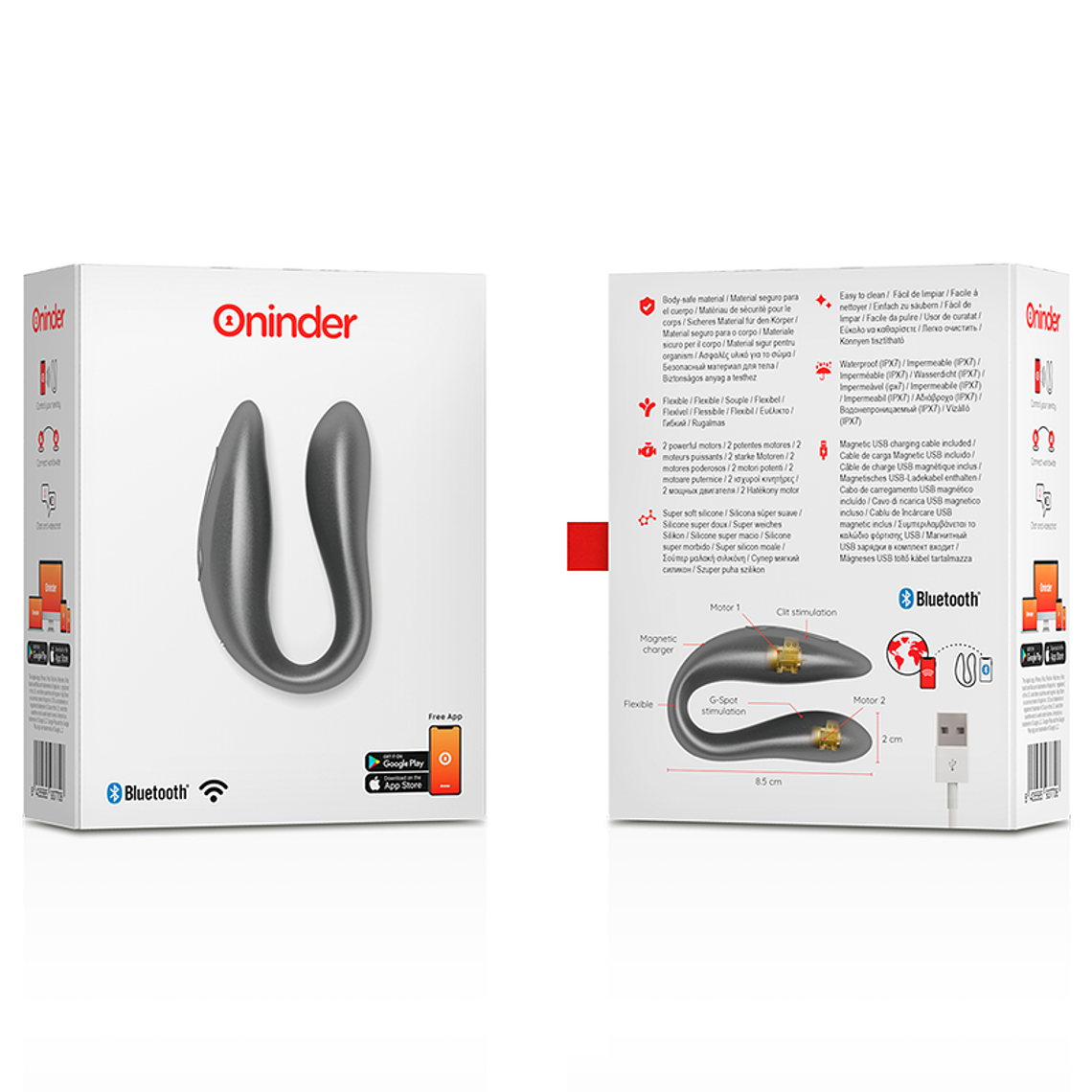 Vibrator for Couples with App ONINDER LISBON | G-Spot and Clitoris 4