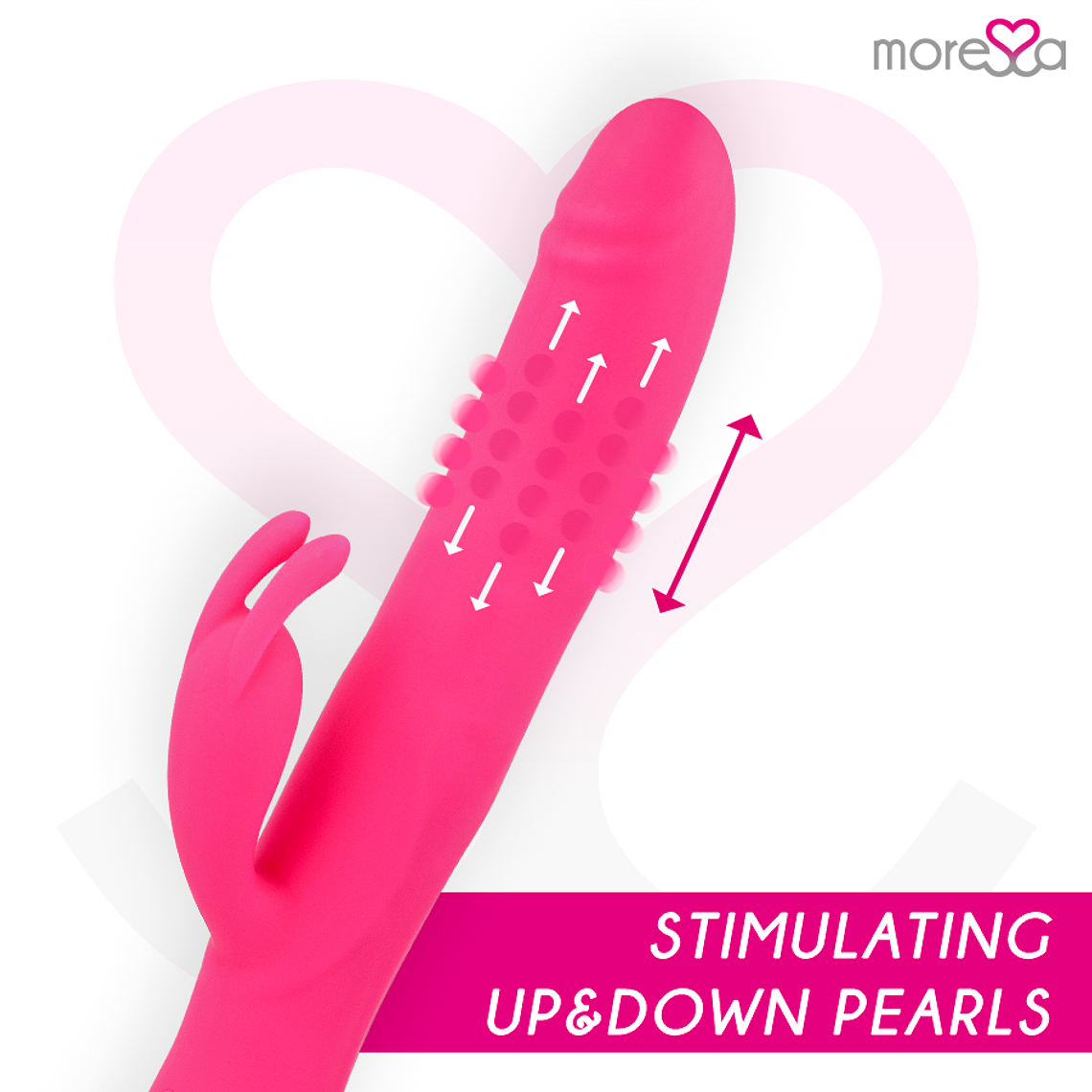 Vibrador Rabbit com Rolamento MORESSA WARREN | 7+4 Modos 25,5cm 2