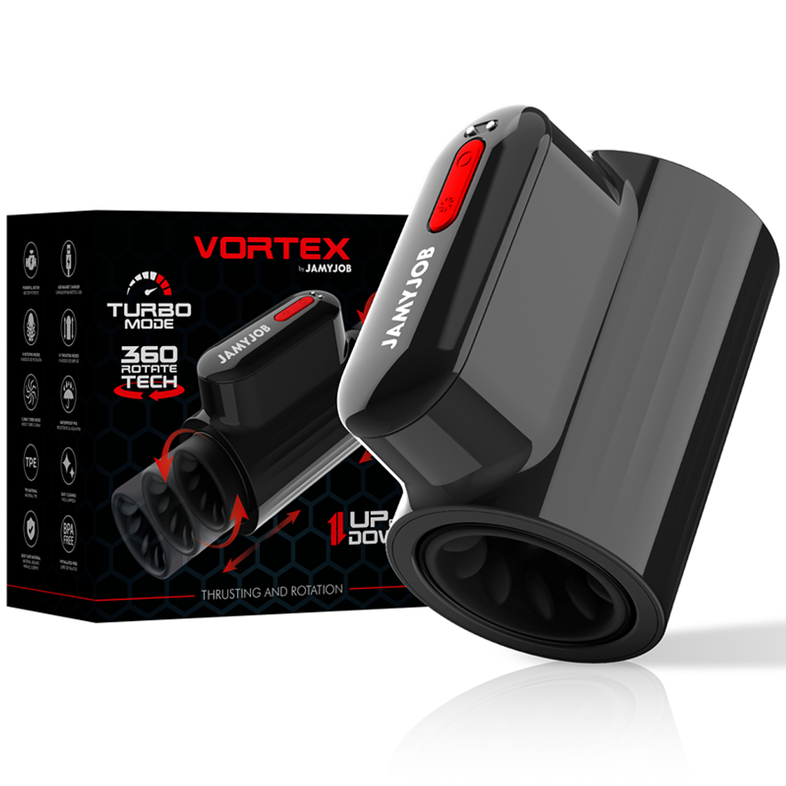 Masturbador Automático JAMYJOB VORTEX | 10 Impulsos + 10 Rotações 1