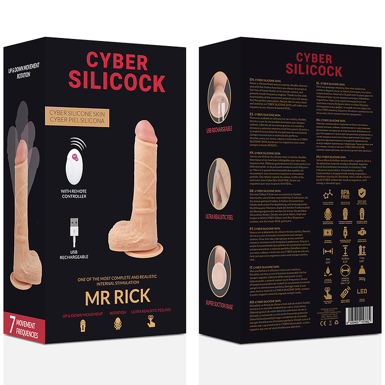 Dildo Realista com Controle Remoto CYBER MR RICK | 20,9cm Up&Down 6