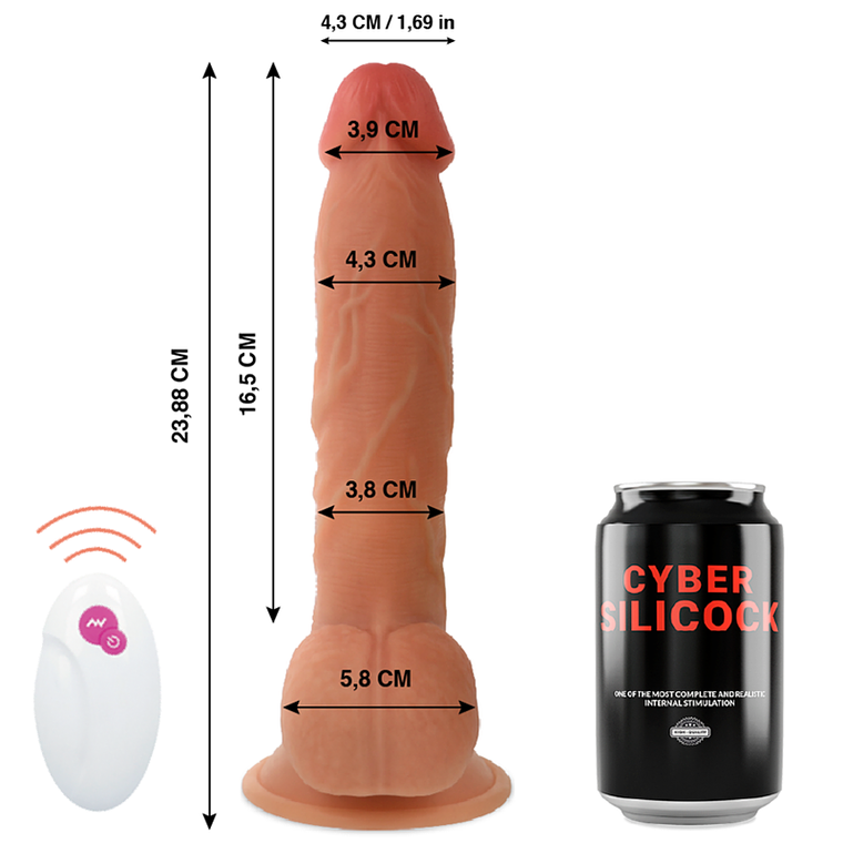 Dildo Realista com Controle Remoto CYBER MR JOHN | 23,88cm Up&Down 4