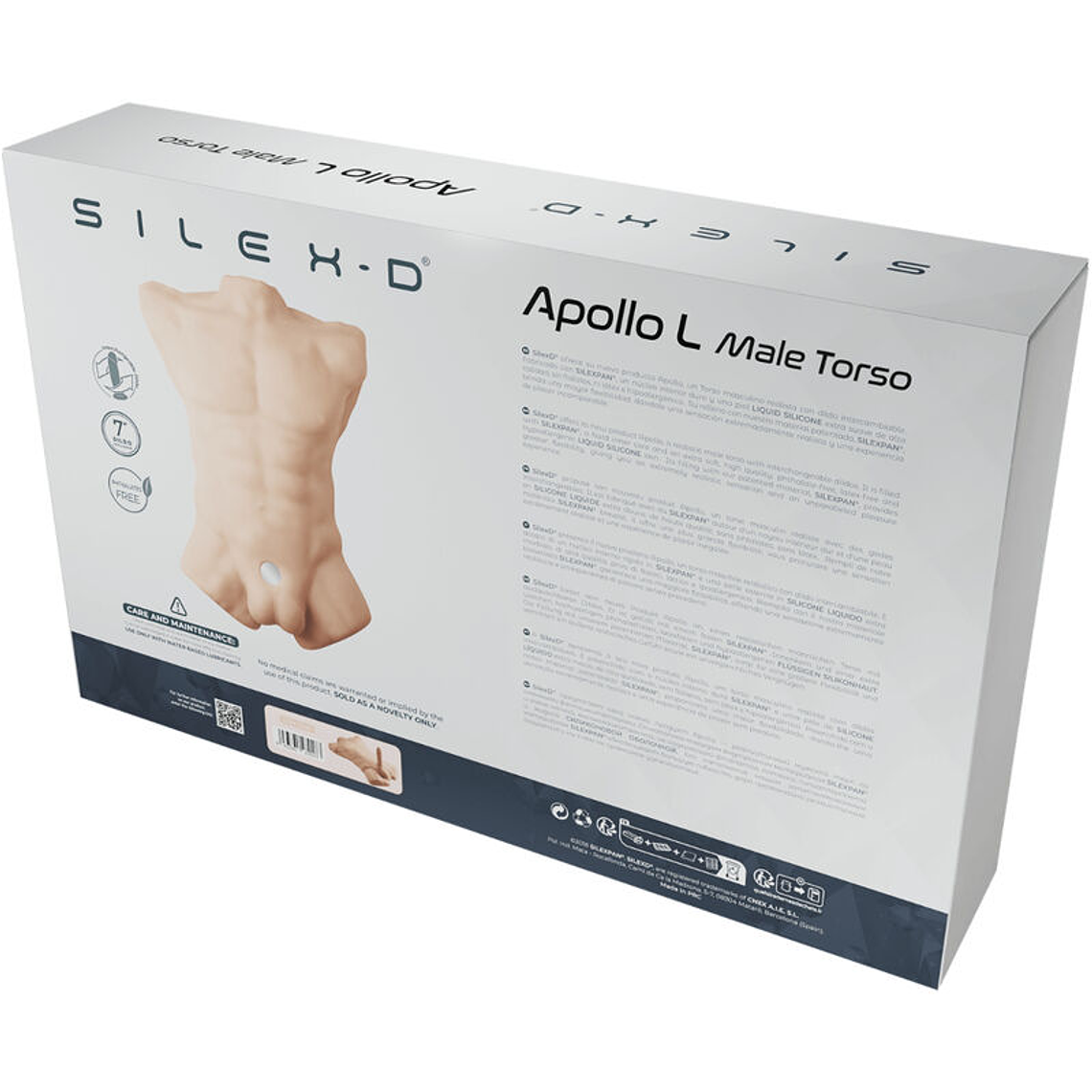 Torso Masculino Realista SILEXD APOLLO L | Silicone Líquido + Vibrador 5