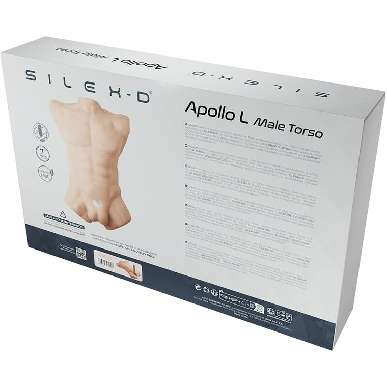 Torso Masculino Realista SILEXD APOLLO L | Silicone Líquido + Vibrador 5