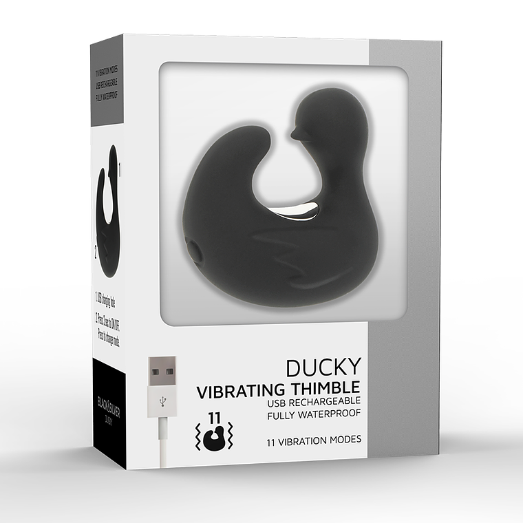 Dedal Estimulante BLACK&SILVER Ducky | 8+3 Modos Silencioso 8