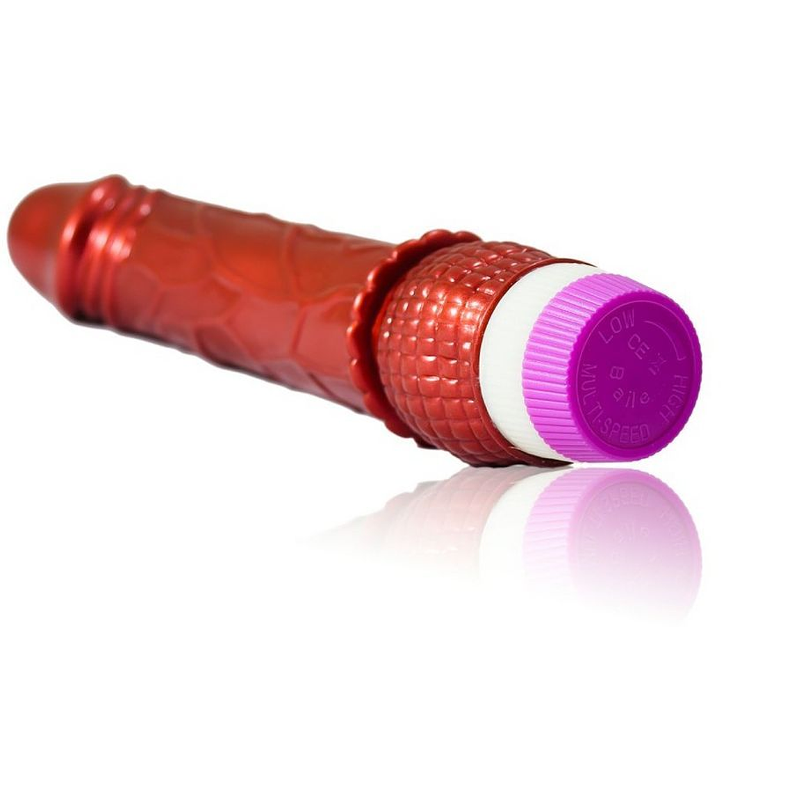 Dildo de Gelatina Vibratório Linex Red | 2 Pilhas AA 2