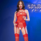 Red Lace Bodysuit Chilirose CR-4879 | Underwire Cups and Choker - thumbnail 10