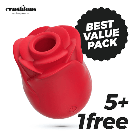 Pack 5+1 Grátis Estimulador Clitoriano com Língua Crushious Rosita | 7 Modos