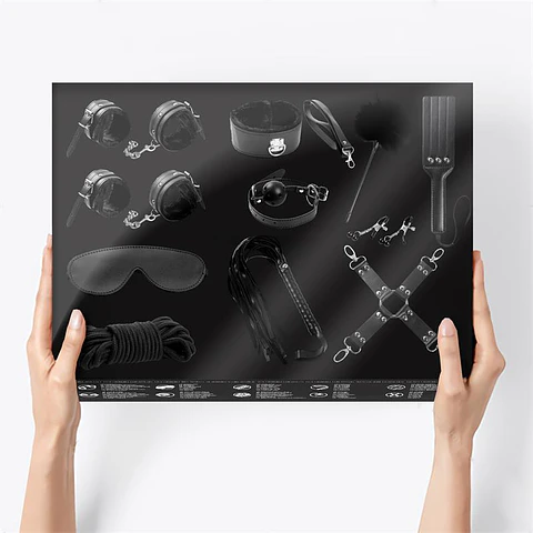 Kit Bondage 11 Peças Intoyou BDSM Line | Preto Iniciante e Avançado