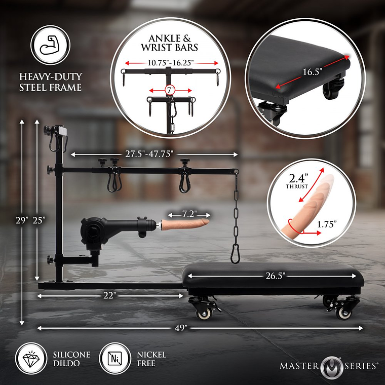 Structure de contention sexuelle à roulettes pour machine à attacher les cochons 4
