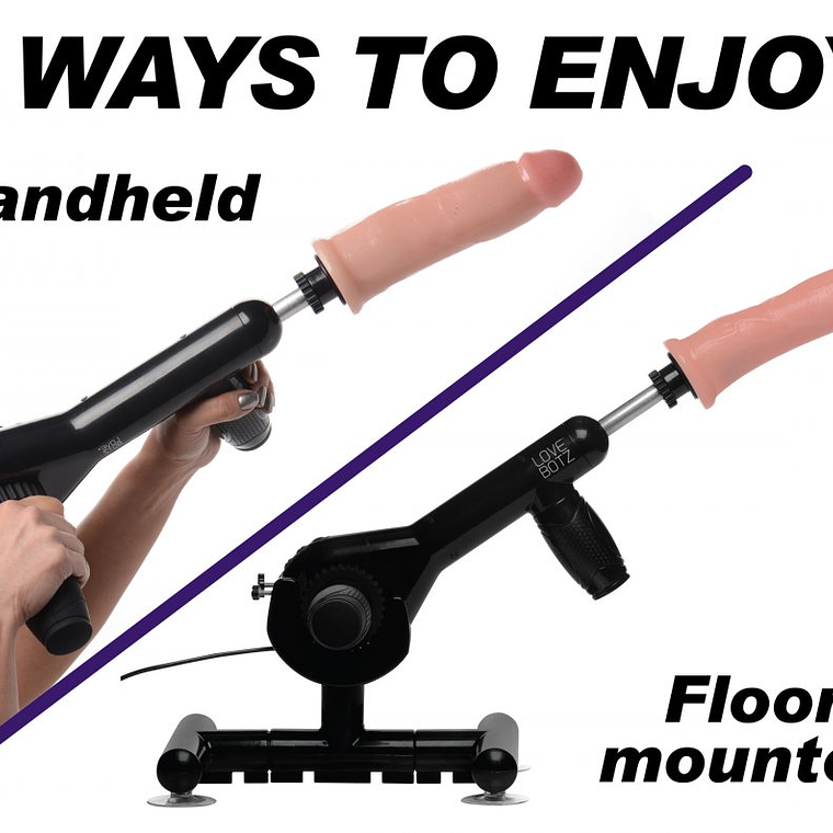 Máquina Sexual Pro-Bang Portátil com Controlo Remoto e Ventosas 3